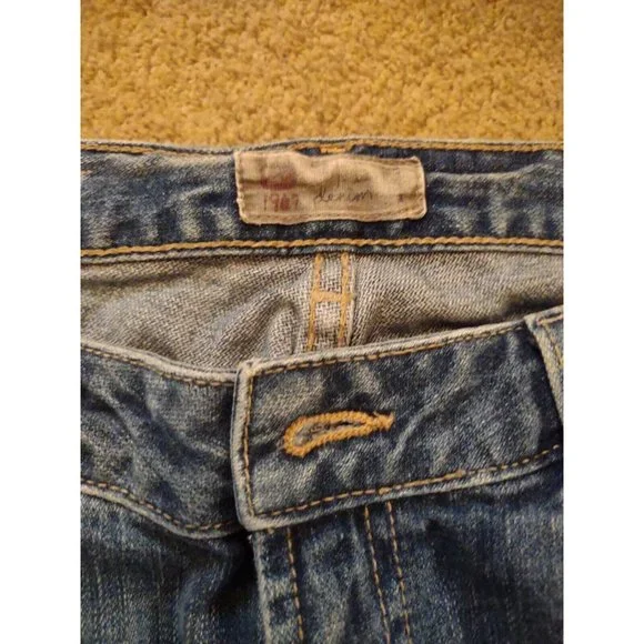 Womens BKE Denim Cut Off Blue Jeans All Cotton Stretch Waist 30 In Inseam 29 In - Picture 9 of 12